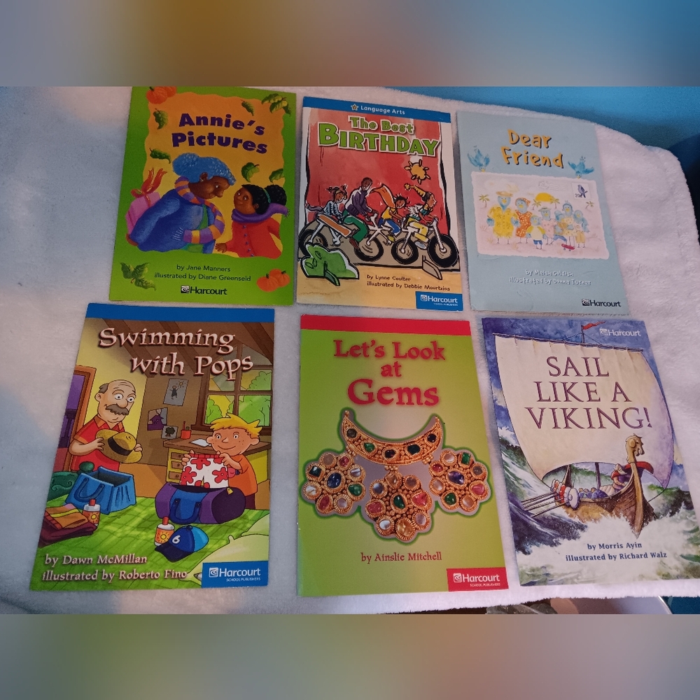 Harcourt Second Grade Reading Book Lot Of 6 Pre-owned